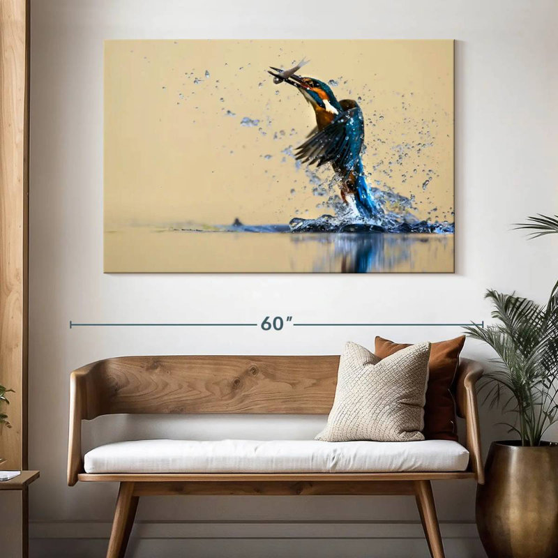 Blue Kingfisher, 34" H x 51" W