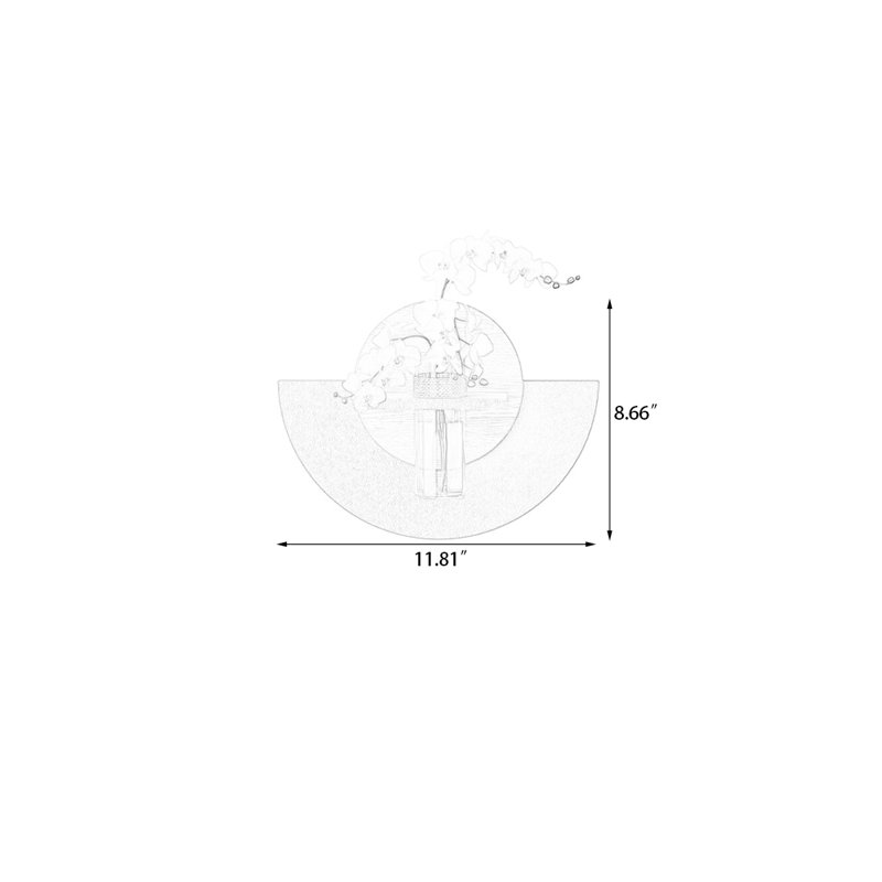Art mural brun en bois manufacturé, H 8,66 po x l 11,81 po x P 1,97 po, Brun