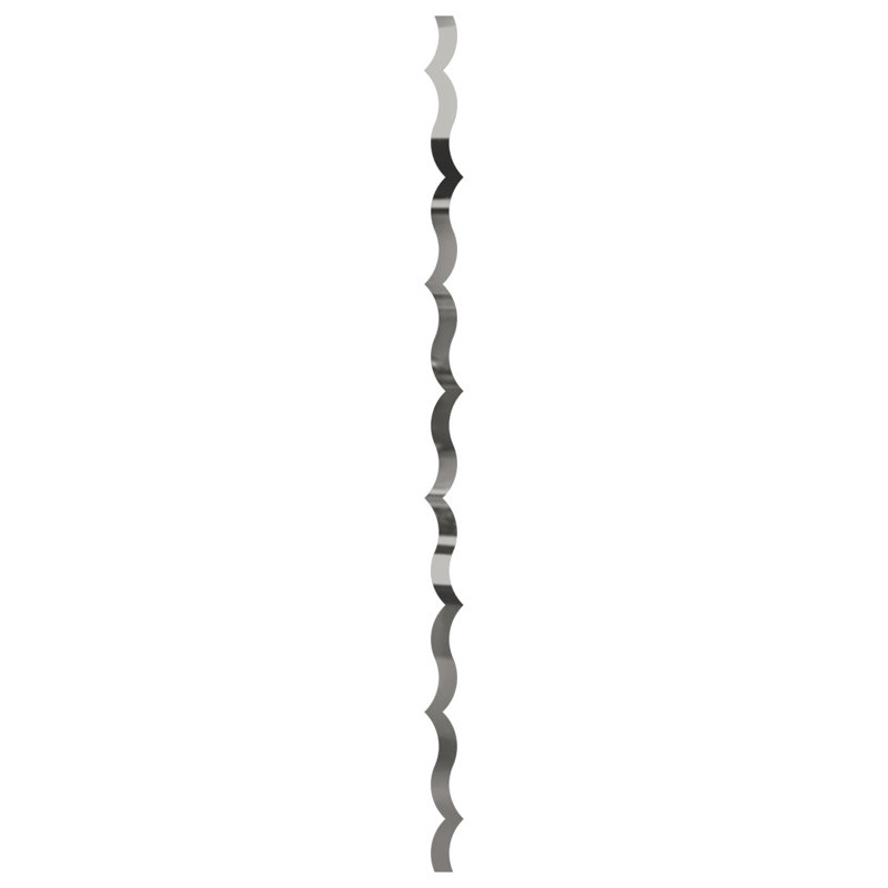 Ensemble de panneaux muraux décoratifs en acrylique réglables May (paquet de 43), H 47 po x l 2,125 po, Argent
