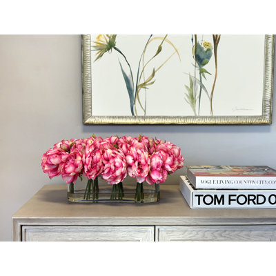 Peonies Arranged in a Glass Vase