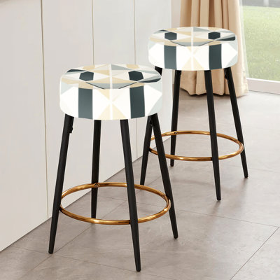Neutre Space I - Ensemble de 2 tabourets de bar en damas