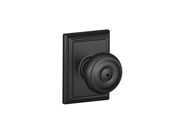 Georgian Knob with Addison Trim Bed and Bath Lock