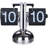 Retro Digital Flip Down Clock -Battery Powered Internal Gear Operated Clock For Home & Office Décor -Black