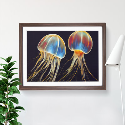 Jellyfish Painted - Single Picture Frame Print
