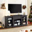Console multimédia avec grand cabinet de rangement, meuble télé multimédia moderne, l 65,75 po x P 17 po x H 32,48 po