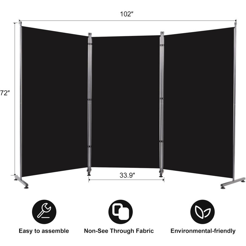 Natural Bamboo 6ft Folding Privacy Screen Room Divider