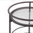Modern Coffee Round Bar Cart with Tempered Glass Shelves and Gold Locking Casters
