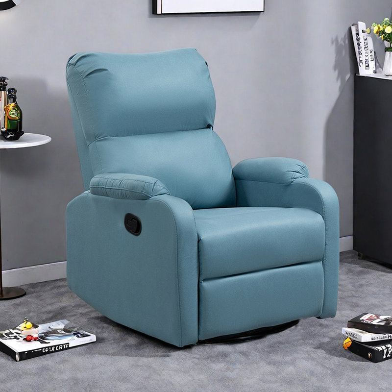 Fauteuil inclinable rotatif et fonctionnel Vanwinkle, Bleu