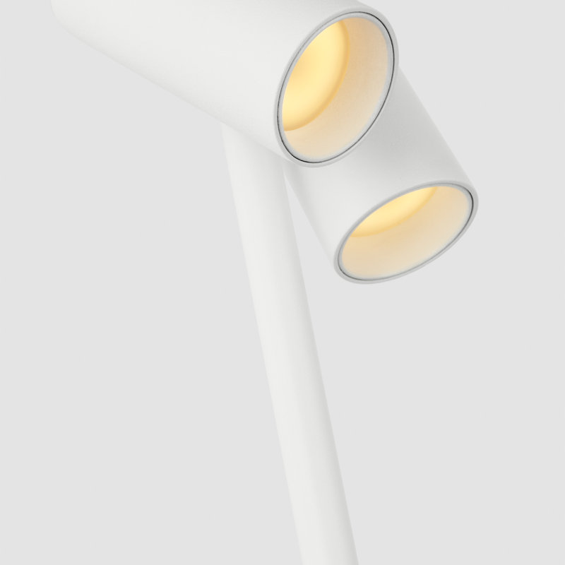 Doppia Short Accent Rechargeable Table Lamp, White