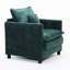 Chaise simple de salon simple avec dossier moelleux, coussin moelleux et dossier de soutien, 3 coussins confortables pour un usage quotidien, fauteuil confortable à assise stable, rembourrage épais, utilisation des accoudoirs