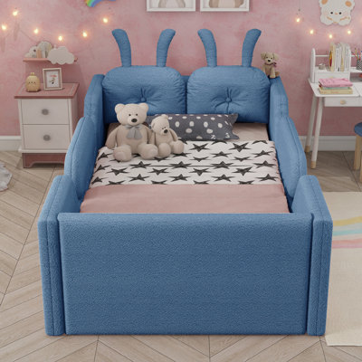 Upholstered Platform Bed With Removable Side Rail