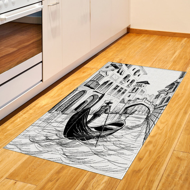 Tapis zone noire esquissée, Rectangle— 4 pi x 5 pi 8 po