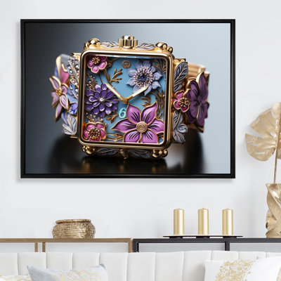 Popart fantaisiste, montres de jardin sur toile