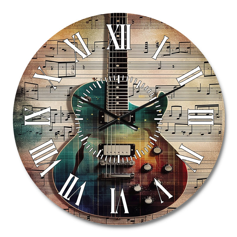 Jouant à la mélodie - horloge murale blanche, Médium
