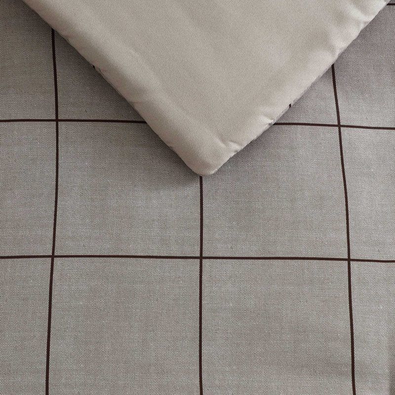 Kenneth Cole Holden Grid Reversible Comforter Bonus Set, Queen Comforter + 7 Additional Pieces