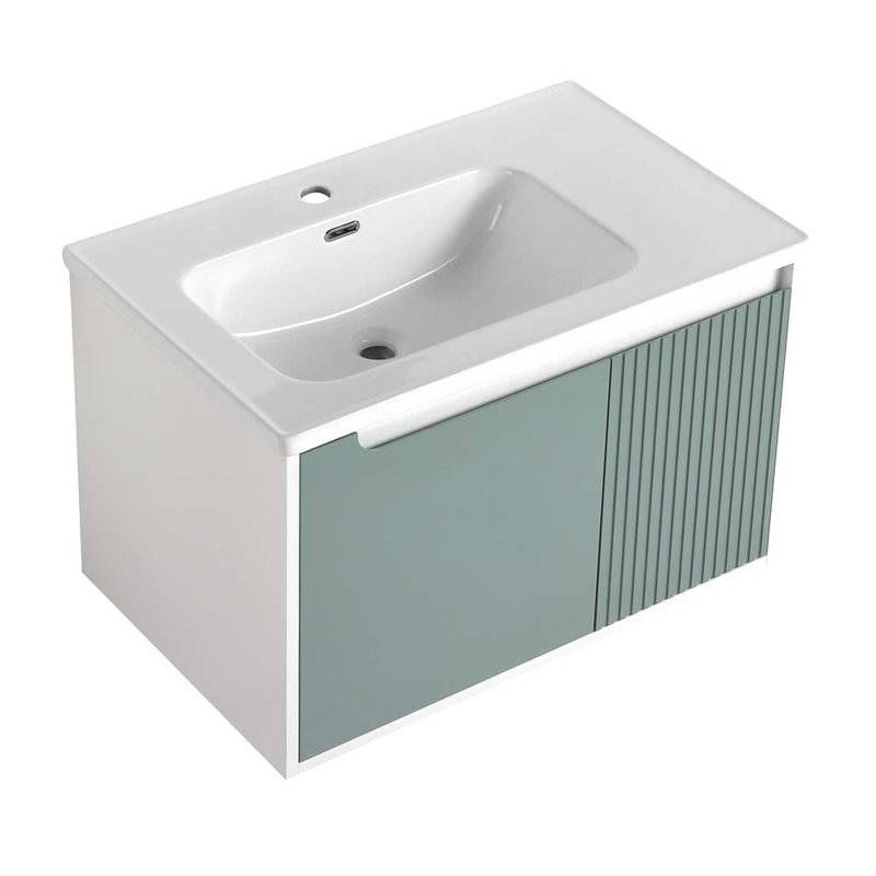 Meuble-lavabo simple avec plateau en céramique 35,6 po Kathi