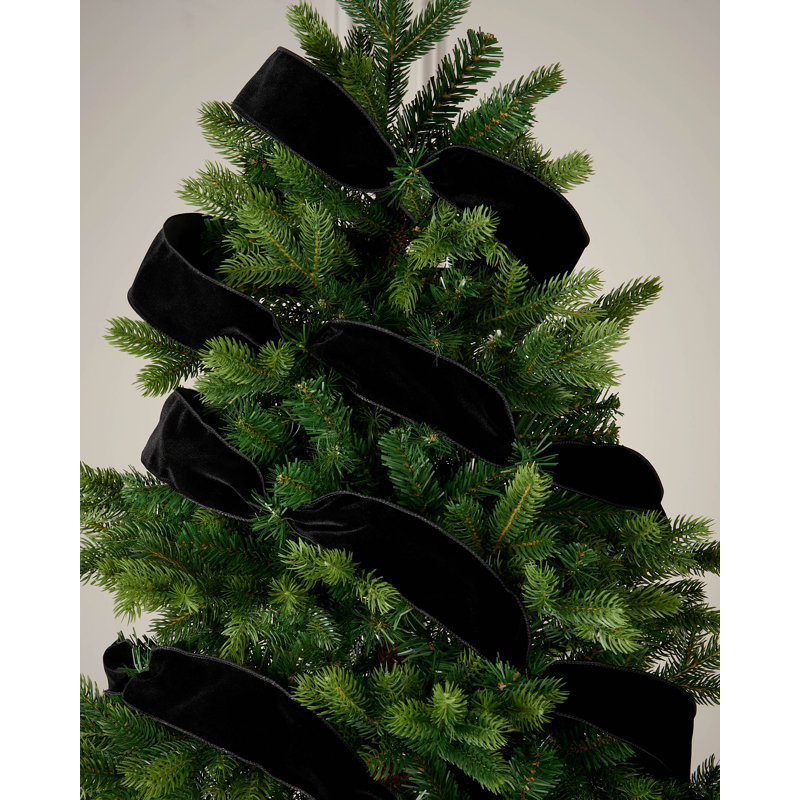 910cm Solid Colour Velvet Ribbon, Black