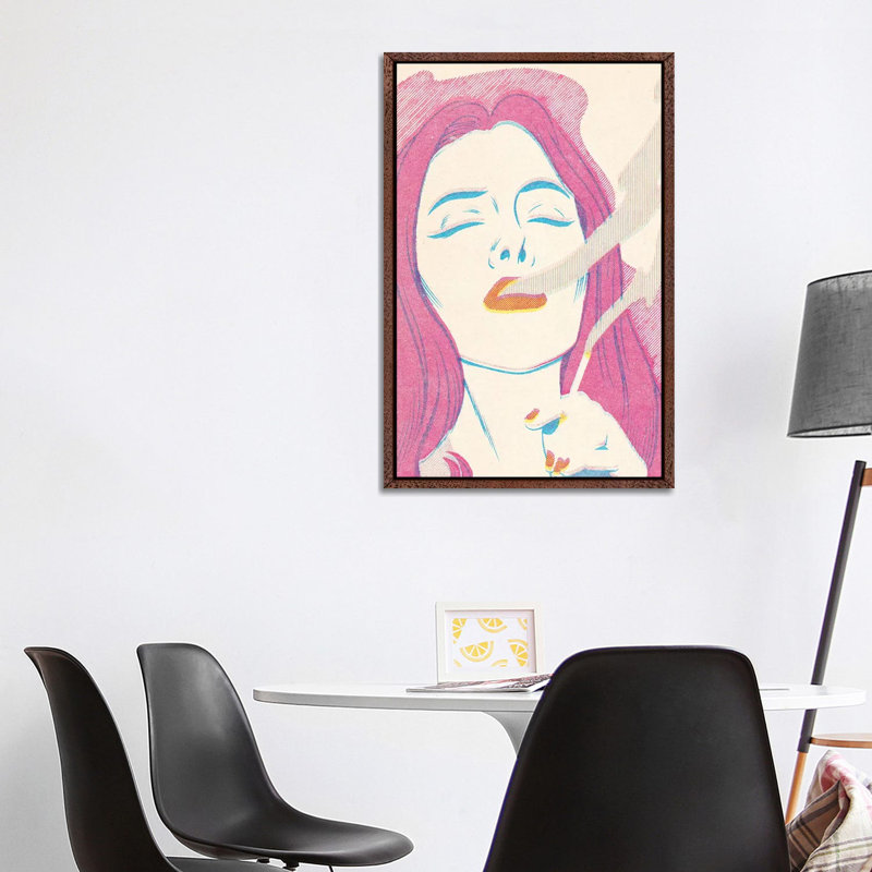 Smoke by Joseph McDermott - Print on Canvas, 101.6 cm H x 66.04 cm W, Classic Brown Wood Framed