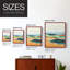 Reproduction encadrée turquoise et orange II - bois massif-444523234-444523233