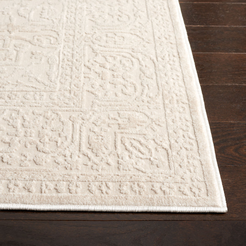Reflection Traditional Area Rug In Creme / Ivory, Rectangle 91 x 152 cm