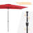Donyea 10' x 6.5' Rectangular Tilt Market Patio Umbrella, Outdoor Umbrella with Crank, All-Weather UV Protection for Deck Backyard Garden Pool Lawn Porch-880555902