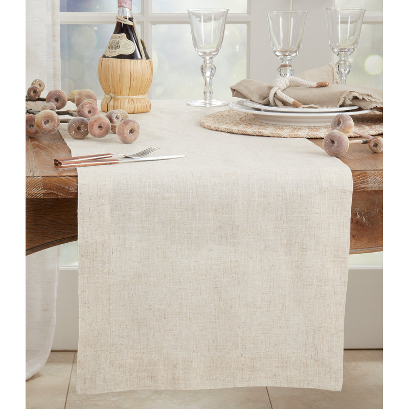 Runner_Hemstitched Design Plain Table Runner, 36" L x 16" W