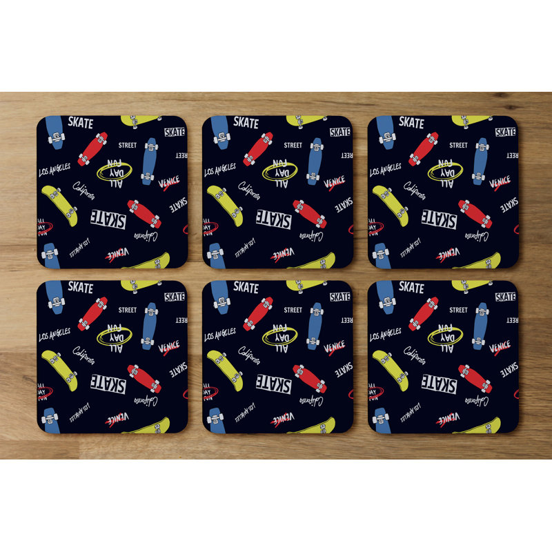 Square 6 Piece Coaster Set