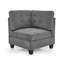 Canapé modulaire en forme de U, combinaison de bricolage, comprend quatre chaises simples et deux coins, chenille grise