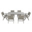 Ensemble de chaises de salle à manger d'extérieur toutes saisons 2 pièces en gris clair avec structure en HPS et en rotin