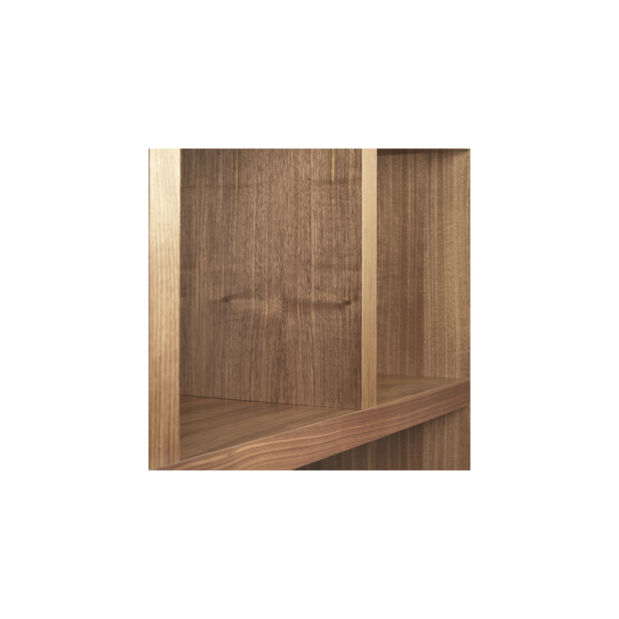 Stetson 4 Level Cube Unit Bookcase, (4 Shelves) 63" H x 28" W x 13" D, Walnut