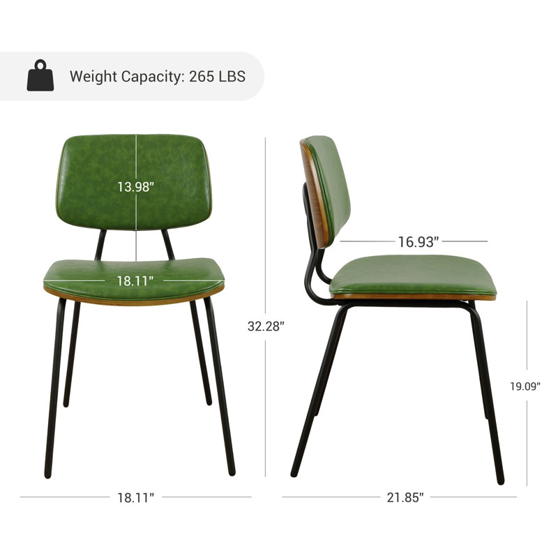 Chaise d'appoint Brantson, Vert