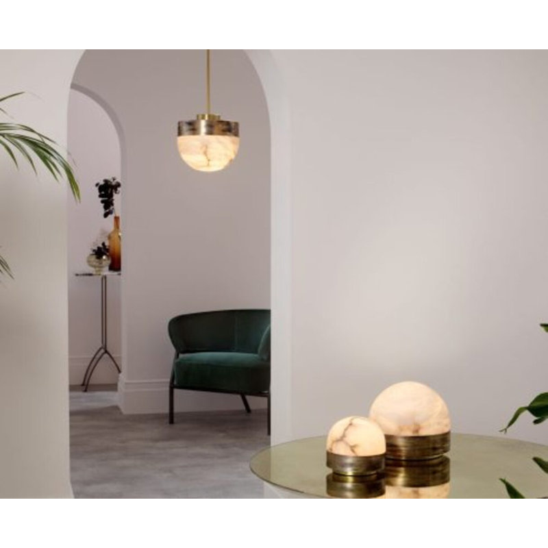 Lampe de table Lucid, Laiton argenté oxydé