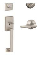Century Handleset with Deadbolt and Door Lever and Rosette Schlage