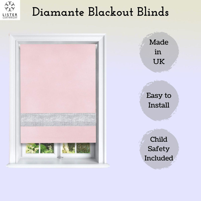 Roller Shade, 90cm W x 165cm L, Pink