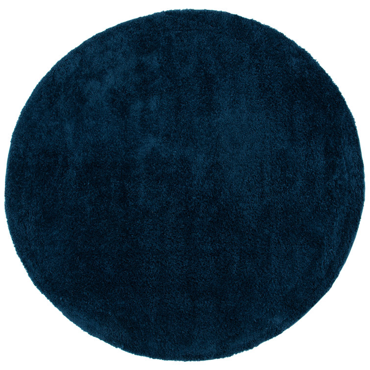 Tapis à poil long bleu marine Aeryn