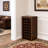 Brown Walnut 32-bottle Modular Wine Bar Cabinet With Buffet Storage