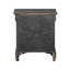 Solid Pine Nightstand In Dark Grey, 2 Drawers For Bedroom With Metal Ornaments Drawers, Grey - Make Your Shine Handles