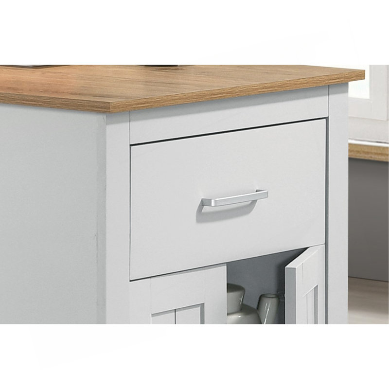 Alonzo 47" And Small Space Counter Height Dining Table With Cabinet And Drawer Storage