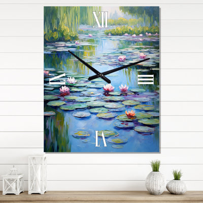 Horloge murale surdimensionnée Lake Lake Serenity
