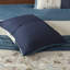 Édredon très grand bleu marine - 7 pièces brodées élégantes, matériau, 2 taies décoratives, 3 coussins décoratifs, jupe de lit facile à broder, garniture de fer à vapeur