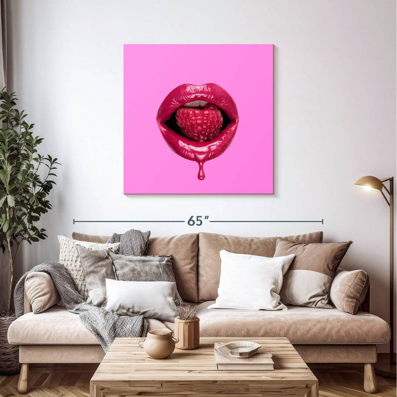 Shuttleworth Raspberry Lips, 39" H x 39" W