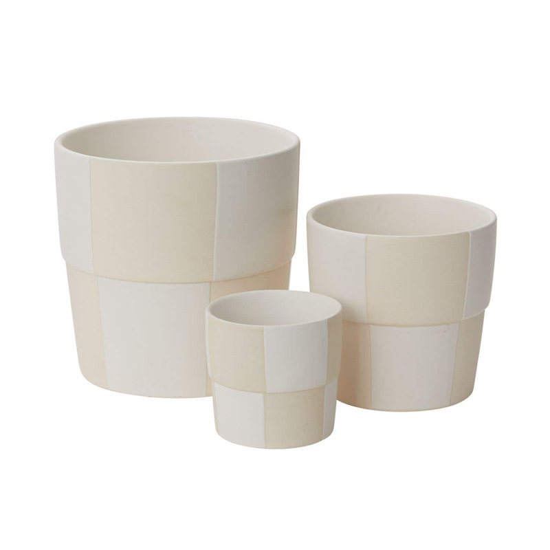 Reggie Handmade Ceramic Pot Planter, 6.75" H x 6.75" W x 6.75" D