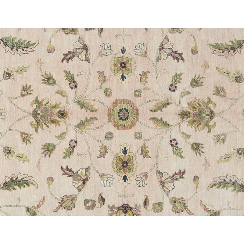 Hand-Knotted High-Quality Beige and Gold Area Rug