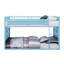 Twin/Twin Bunk Bed In Metal With No Bottom Cupboard And 43.13 In. Depth Frame Coating
