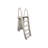 Confer Plastics Roll-Guard Adjustable A-Frame Pool Safety Ladder, Warm Gray
