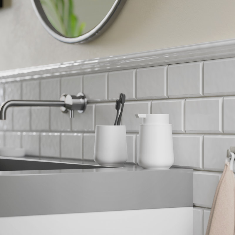 Porte-gobelet / brosse à dents, Blanc