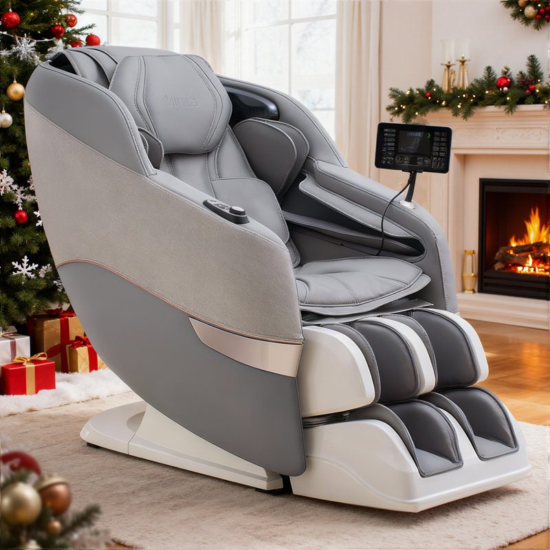 Fauteuil de massage 3D 2026, fauteuil inclinable de massage shiatsu avec chaleur Zero Gravity SL, Gris
