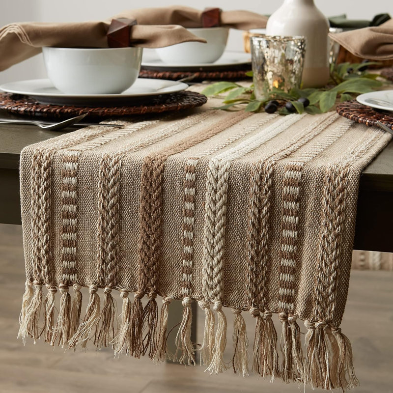 Chemin de table Farmhouse, 72" L x 14" W, Stone