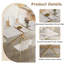 Expandable Dining Table With Leaf And With 8 Chairs For Small Apartments, Kitchen
