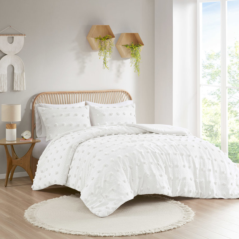 Édredon - double / grand, tissu, double / grand tissage,, Édredon double / grand et 2 pièces supplémentai, Ivoire ivoire